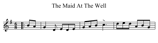The Maid At The Well - staff notation