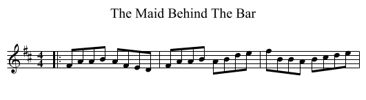 The Maid Behind The Bar - staff notation