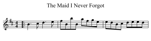 The Maid I Never Forgot - staff notation