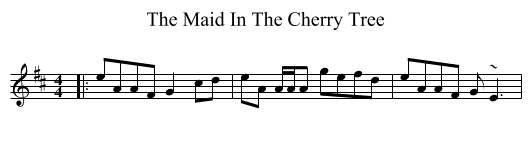 The Maid In The Cherry Tree - staff notation