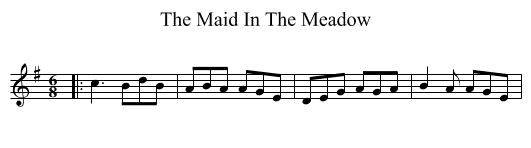 The Maid In The Meadow - staff notation