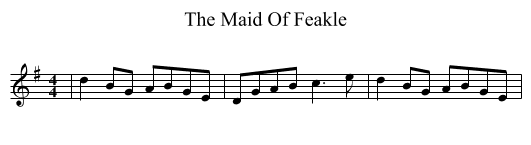 The Maid Of Feakle - staff notation