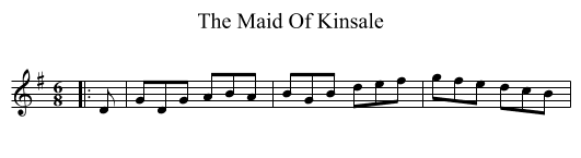 The Maid Of Kinsale - staff notation