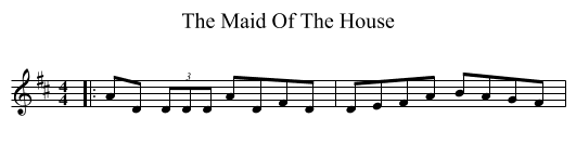 The Maid Of The House - staff notation