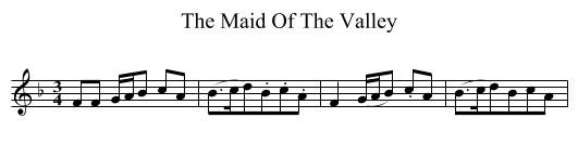 The Maid Of The Valley - staff notation
