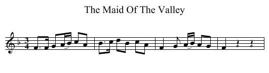 The Maid Of The Valley - staff notation