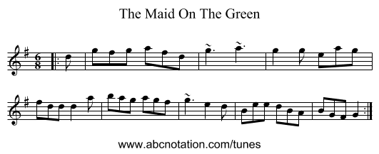 The Maid On The Green - staff notation