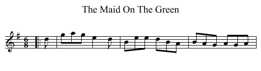 The Maid On The Green - staff notation
