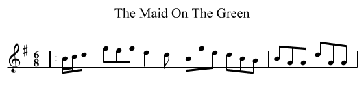 The Maid On The Green - staff notation