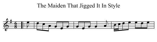 The Maiden That Jigged It In Style - staff notation