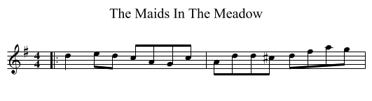 The Maids In The Meadow - staff notation
