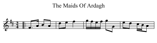 The Maids Of Ardagh - staff notation