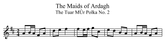 The Maids of Ardagh - staff notation