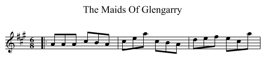 The Maids Of Glengarry - staff notation