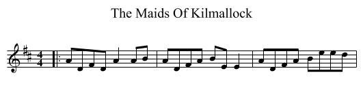 The Maids Of Kilmallock - staff notation