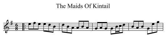 The Maids Of Kintail - staff notation