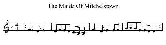 The Maids Of Mitchelstown - staff notation