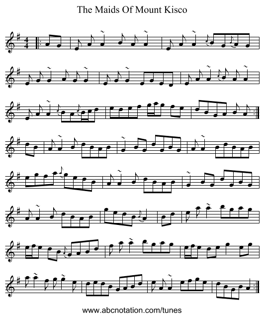 The Maids Of Mount Kisco - staff notation