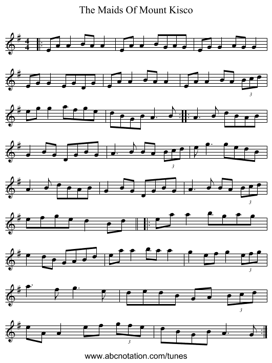 The Maids Of Mount Kisco - staff notation