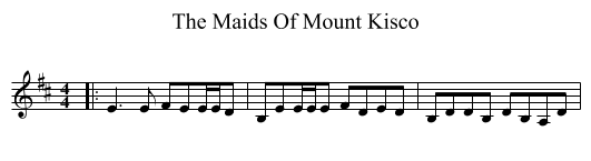 The Maids Of Mount Kisco - staff notation