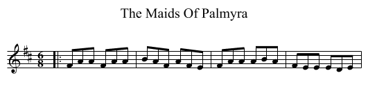 The Maids Of Palmyra - staff notation