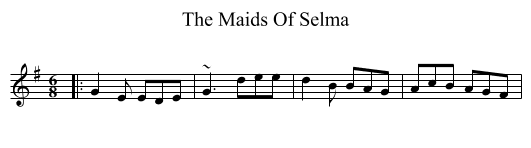 The Maids Of Selma - staff notation