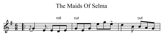 The Maids Of Selma - staff notation
