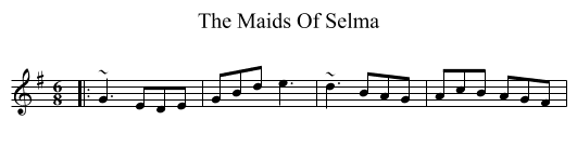 The Maids Of Selma - staff notation