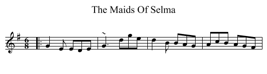 The Maids Of Selma - staff notation