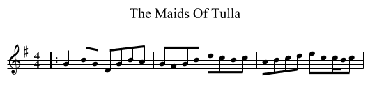 The Maids Of Tulla - staff notation
