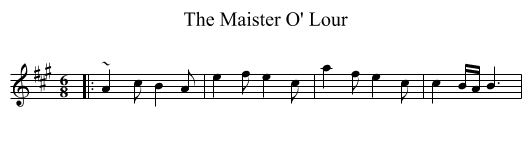 The Maister O' Lour - staff notation