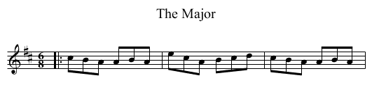The Major - staff notation