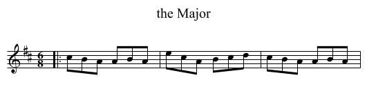 the Major - staff notation