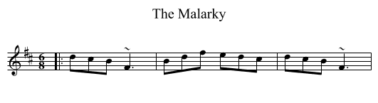 The Malarky - staff notation