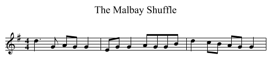 The Malbay Shuffle - staff notation