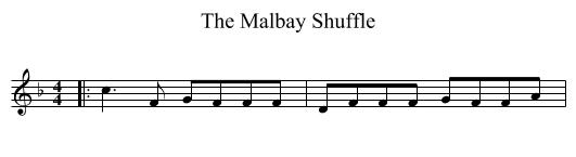 The Malbay Shuffle - staff notation