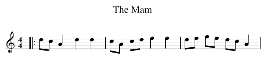 The Mam - staff notation