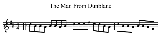 The Man From Dunblane - staff notation