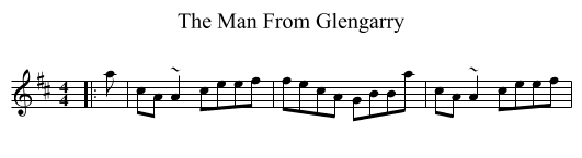The Man From Glengarry - staff notation