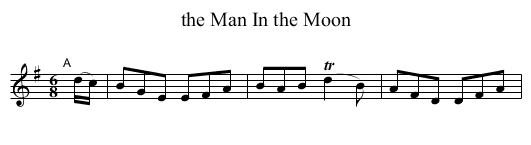 the Man In the Moon - staff notation