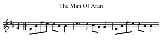 The Man Of Aran - staff notation