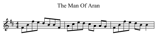 The Man Of Aran - staff notation