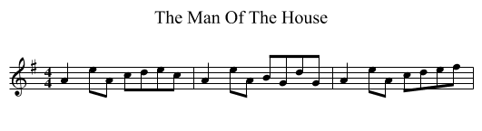 The Man Of The House - staff notation