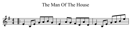 The Man Of The House - staff notation