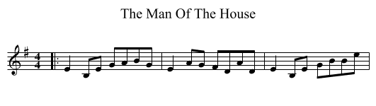 The Man Of The House - staff notation