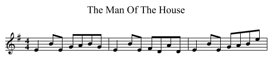 The Man Of The House - staff notation