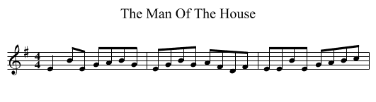 The Man Of The House - staff notation
