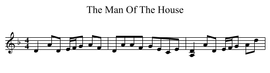 The Man Of The House - staff notation