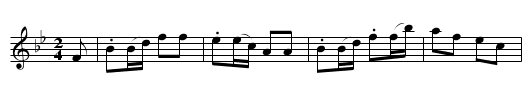 The Manager's Last Kick - staff notation