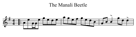 The Manali Beetle - staff notation